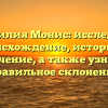Фамилия Монис: исследуем происхождение, историю и значение, а также узнаем правильное склонение