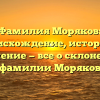 Фамилия Моряков: происхождение, история и значение — все о склонении фамилии Моряков