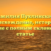 Фамилия Пухлинский: происхождение, история и значение с полным склонением в статье