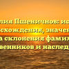 Фамилия Пшеничнов: история происхождения, значение и правила склонения фамилии для родственников и наследников