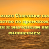 Фамилия Савелков: полное руководство по происхождению, истории и значениям вместе со склонением