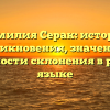 Фамилия Серак: история возникновения, значения и особенности склонения в русском языке