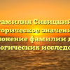 Фамилия Сивицкий: Историческое значение и склонение фамилии для генеалогических исследований