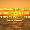 Фамилия Силак: происхождение, история, значение и склонение — узнайте все об этой интересной фамилии!