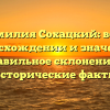 Фамилия Сохацкий: всё о происхождении и значении, правильное склонение и исторические факты
