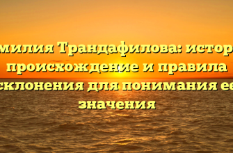 Фамилия Трандафилова: история, происхождение и правила склонения для понимания ее значения