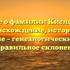 Все о фамилии Кислых: происхождение, история и значение – генеалогический обзор и правильное склонение