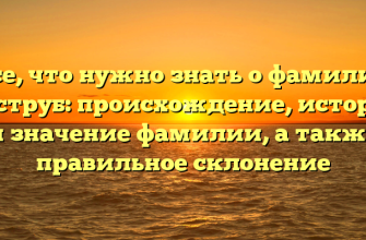 Все, что нужно знать о фамилии Коструб: происхождение, история и значение фамилии, а также правильное склонение