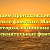 Изучаем происхождение и значение фамилии Мамута: история, склонение и увлекательные факты