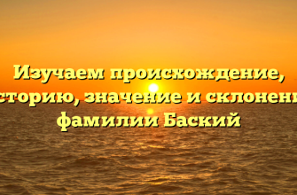 Изучаем происхождение, историю, значение и склонение фамилии Баский