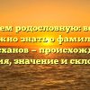 Изучаем родословную: все, что нужно знать о фамилии Килясханов — происхождение, история, значение и склонение