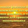 Исследование фамилии Пушной: происхождение, история и значение фамилии, а также склонение для правильного использования
