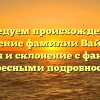 Исследуем происхождение и значение фамилии Вайшля: история и склонение с фактами и интересными подробностями