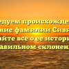 Исследуем происхождение и значение фамилии Сивицкая: узнайте все о ее истории и правильном склонении