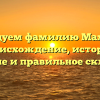 Исследуем фамилию Махалова: происхождение, история, значение и правильное склонение