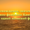 Происхождение, значение и склонение фамилии Камимура: история одной японской фамилии