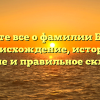 Узнайте все о фамилии Бодаев: происхождение, история, значение и правильное склонение