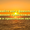 Узнайте все о фамилии Полянинов: происхождение, история и правильное склонение