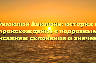 Фамилия Авилина: история и происхождение с подробным описанием склонения и значения