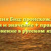Фамилия Биц: происхождение, история и значение + правильное склонение в русском языке