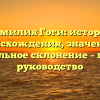 Фамилия Гоги: история происхождения, значение и правильное склонение – полное руководство