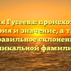 Фамилия Гусеева: происхождение, история и значение, а также правильное склонение уникальной фамилии