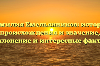 Фамилия Емельянников: история происхождения и значение, склонение и интересные факты