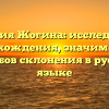 Фамилия Жогина: исследование происхождения, значимости и способов склонения в русском языке