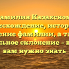 Фамилия Казахском: происхождение, история и значение фамилии, а также правильное склонение – всё, что вам нужно знать