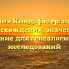Фамилия Киндсфатер: история происхождения, значение и склонение для генеалогических исследований