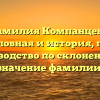 Фамилия Компанцева: родословная и история, полное руководство по склонению и значение фамилии.