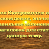 Фамилия Костромичев: история происхождения, значения и правильное склонение — SEO-заголовок для статьи на данную тему.