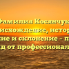 Фамилия Косянчук: происхождение, история, значение и склонение – полный гид от профессионалов