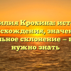 Фамилия Крохина: история происхождения, значение и правильное склонение — все, что нужно знать