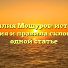 Фамилия Мошуров: история, значения и правила склонения в одной статье