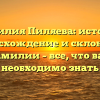 Фамилия Пиляева: история, происхождение и склонение фамилии – все, что вам необходимо знать