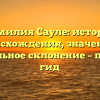 Фамилия Сауле: история происхождения, значение и правильное склонение – полный гид