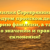 Фамилия Серебрянников: исследуем происхождение и историю фамилии, а также узнаем о значении и правильном склонении!