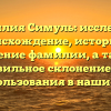 Фамилия Симуль: исследуем происхождение, историю и значение фамилии, а также правильное склонение для использования в наши дни