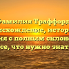 Фамилия Траффорд: происхождение, история и значения с полным склонением – все, что нужно знать