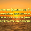 Генеалогия фамилии Голдов: исследование происхождения, истории и значении фамилии в контексте склонения