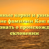 Запутанные корни и уникальное значение фамилии Кон: все, что нужно знать о происхождении и склонении