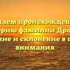Изучаем происхождение и историю фамилии Дробин: значение и склонение в центре внимания