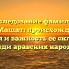 Исследование фамилии Аль-Машат: происхождение, история и важность ее склонения среди арабских народов