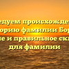 Исследуем происхождение и историю фамилии Борук: значение и правильное склонение для фамилии