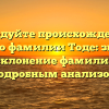 Исследуйте происхождение и историю фамилии Тоде: значение и склонение фамилии с подробным анализом