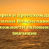 История и происхождение фамилии Владиславович: возможности склонения и значение