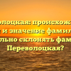 Переволоцкая: происхождение, история и значение фамилии. Как правильно склонять фамилию Переволоцкая?