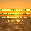 Раскрываем тайны происхождения и склонения фамилии Бальжик: история и значение