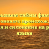 Раскрываем тайны фамилии Соломонович: происхождение, история и склонение на русском языке